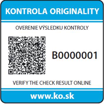 nálepka s QR kódom