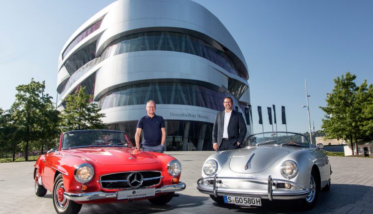 Mercedes-Benz a Porsche zľava do múzea